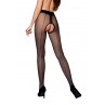 Collants ouverts couture TI022 - noir