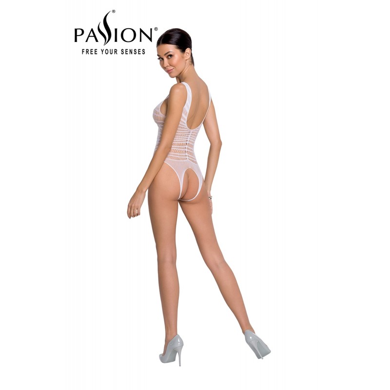 Body résille ouvert BS086 - Blanc