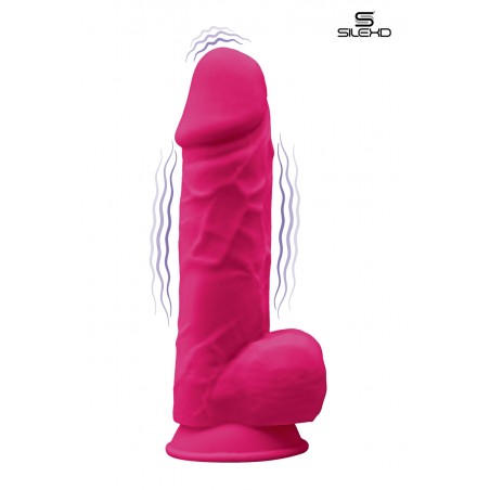 Vibromasseur double densité rose 21,5 cm - SiledD