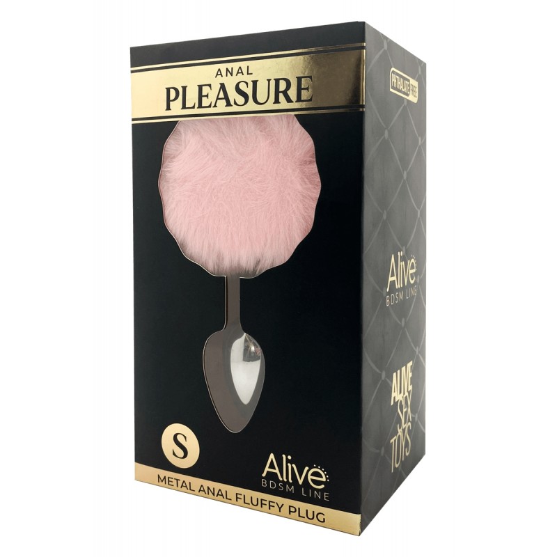 Plug métal Fluffy S rose - Alive