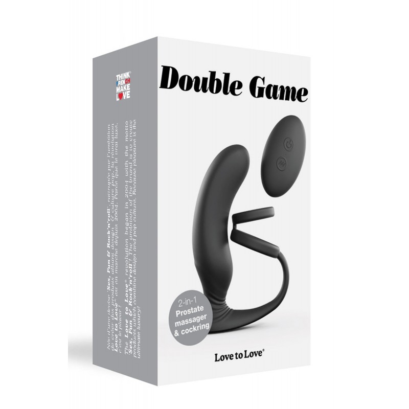 Stimulateur de prostate + cockring Double game