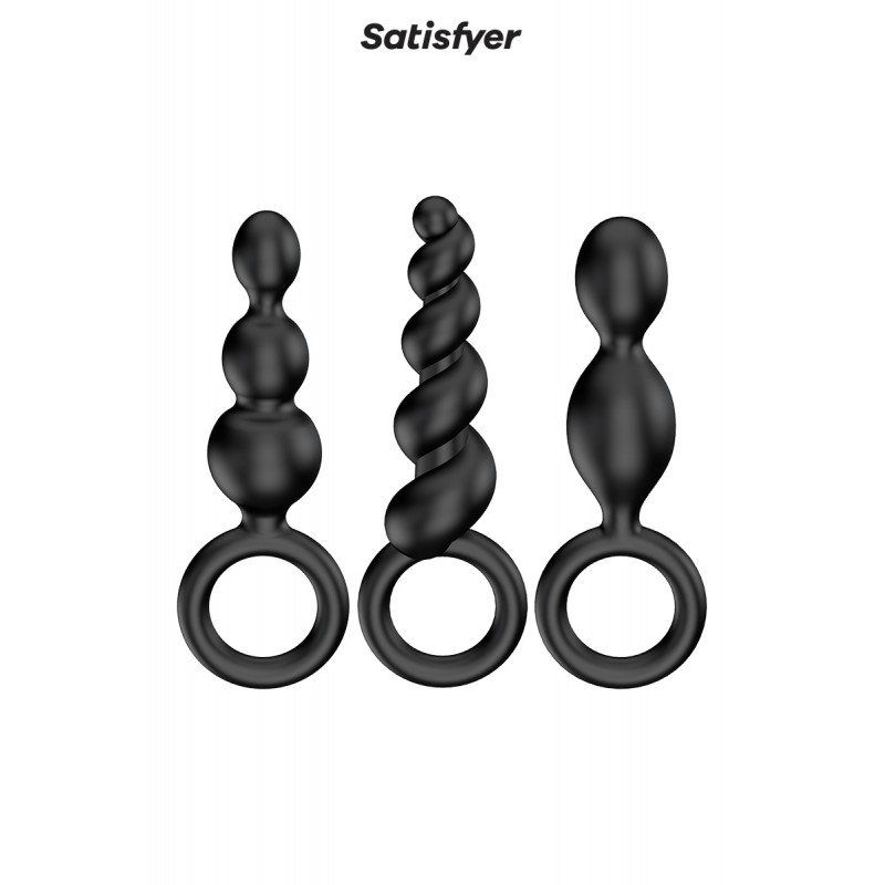 Set de 3 plugs noirs Booty Call - Satisfyer