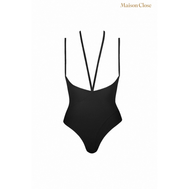 Body string seins nus noir Le petit secret