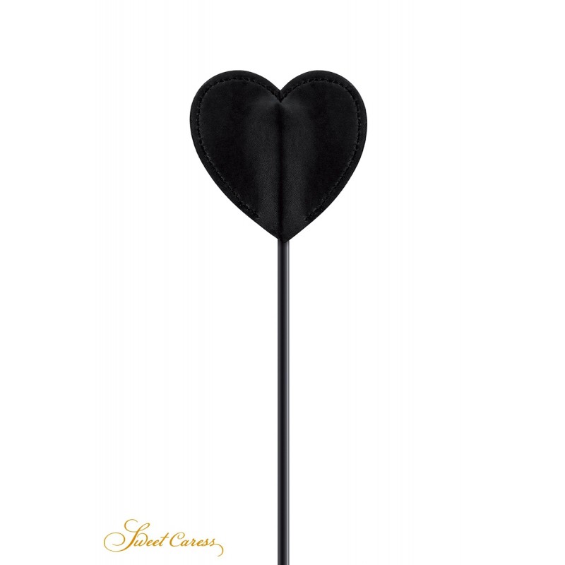 Tapette coeur avec pompon noir - Sweet Caress