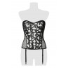 Corset bustier à jarretelles - Grey Velvet