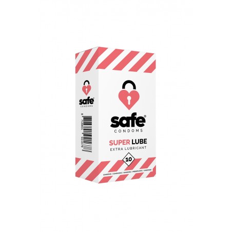 10 préservatifs Safe Super Lube