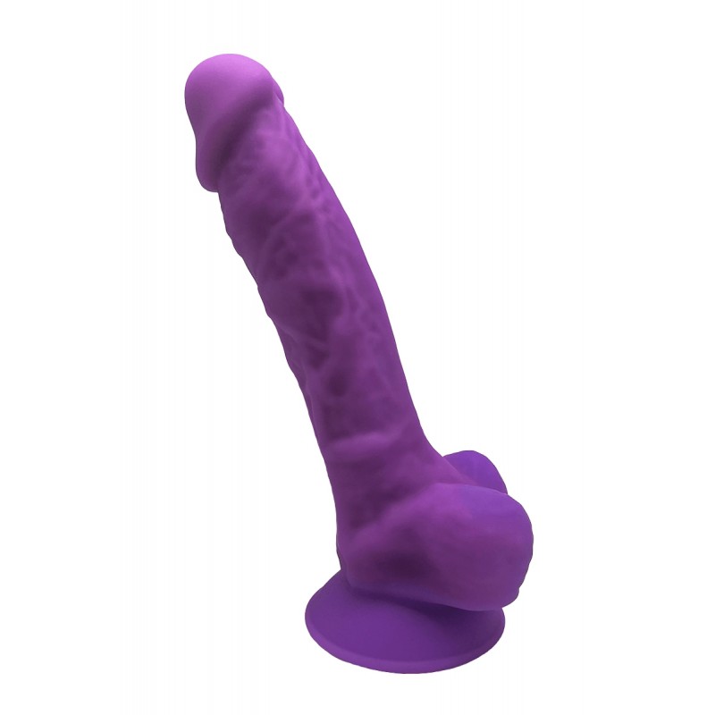 Gode double densité violet 17,5 cm - SilexD