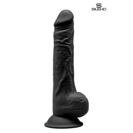 Gode double densité noir 24 cm - Modèle 3