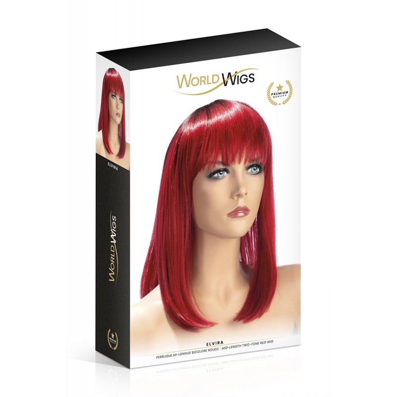 Perruque Elvira rouge - World Wigs