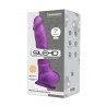 Gode double densité violet 17,5 cm - SilexD