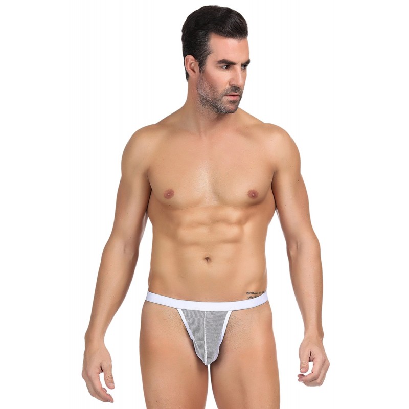 String homme blanc résille