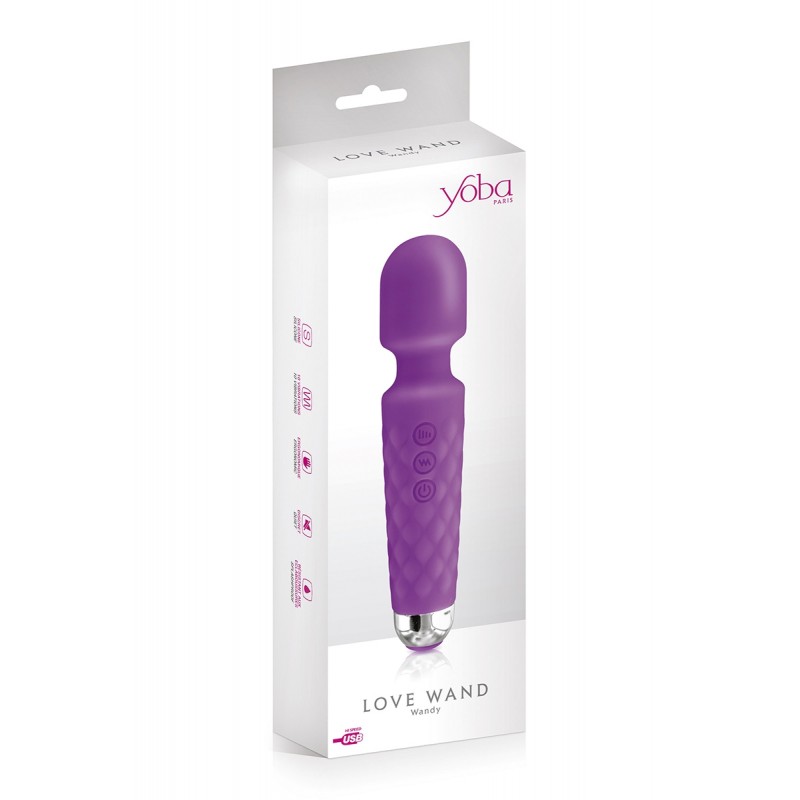 Vibro Love Wand rechargeable violet - Yoba