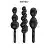 Set de 3 plugs noirs Booty Call - Satisfyer