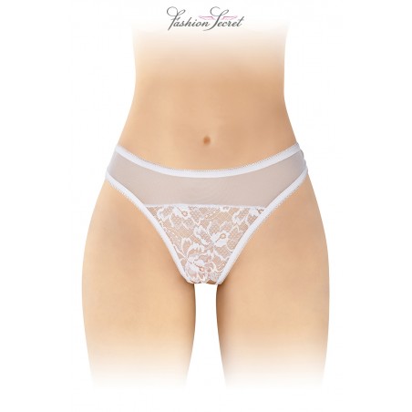 Tanga blanc ouvert Ava - Fashion Secret