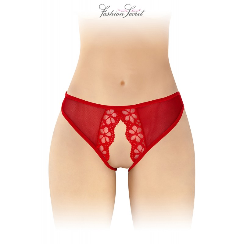 Culotte rouge ouverte Ambre - Fashion Secret