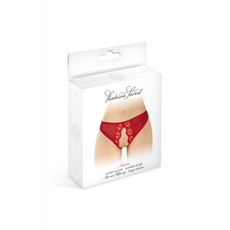 Culotte rouge ouverte Ambre - Fashion Secret