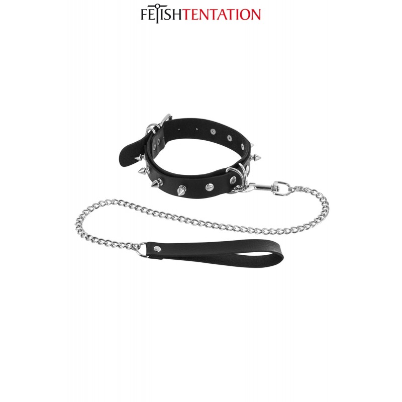 Collier à pointes & laisse - Fetish Tentation