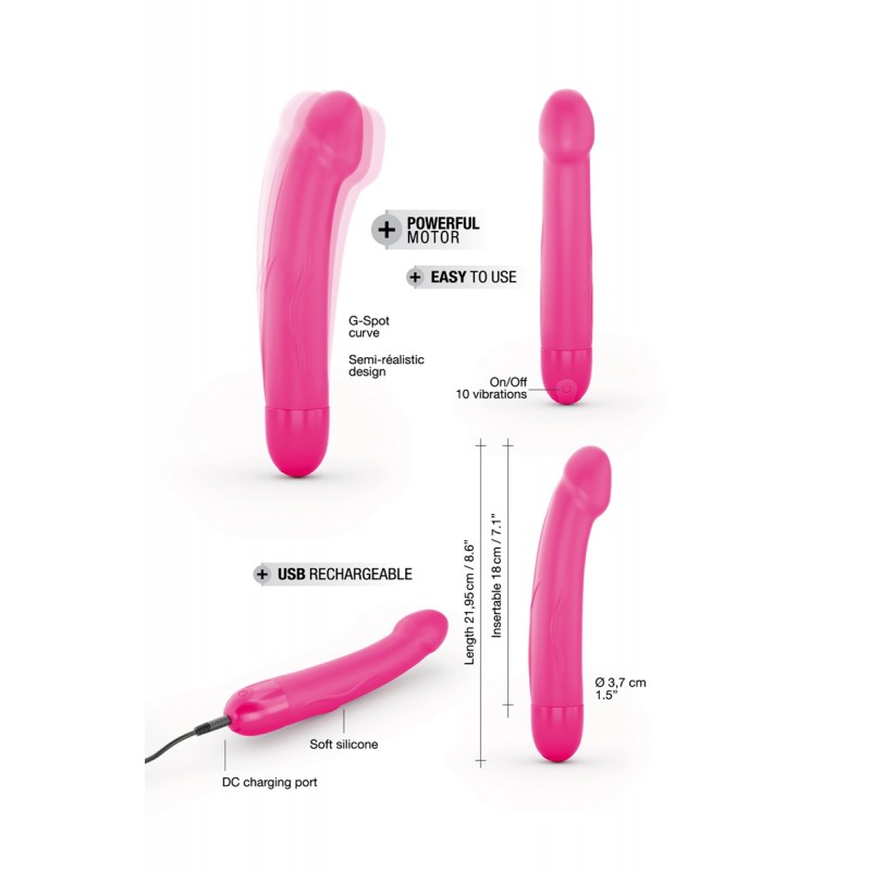 Vibro rechargeable Real Vibration rose M 2.0 - Dorcel