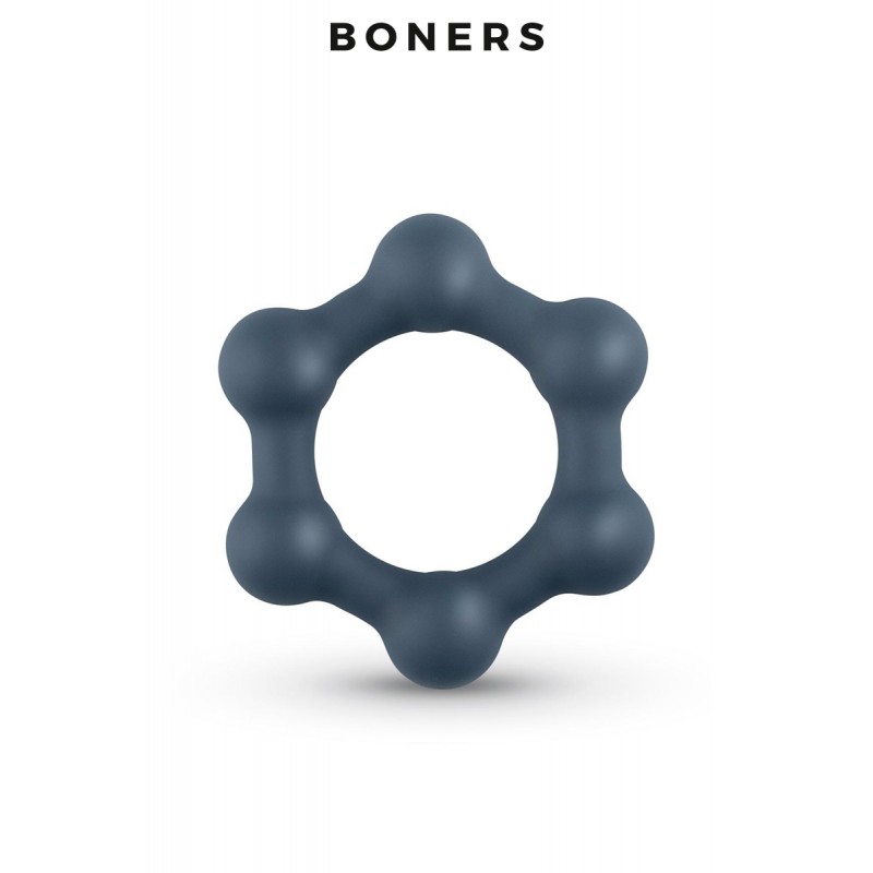 Cockring Hexagonal avec billes en acier - Boners