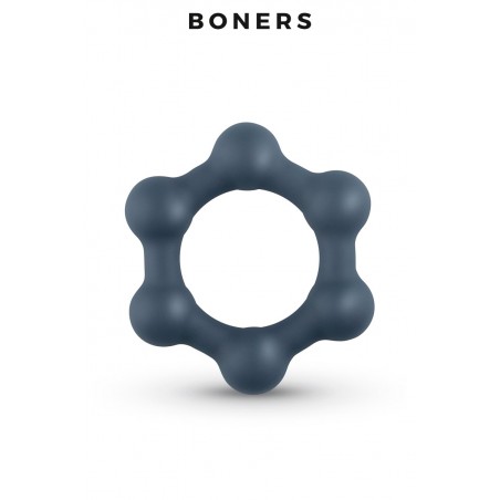 Cockring Hexagonal avec billes en acier - Boners