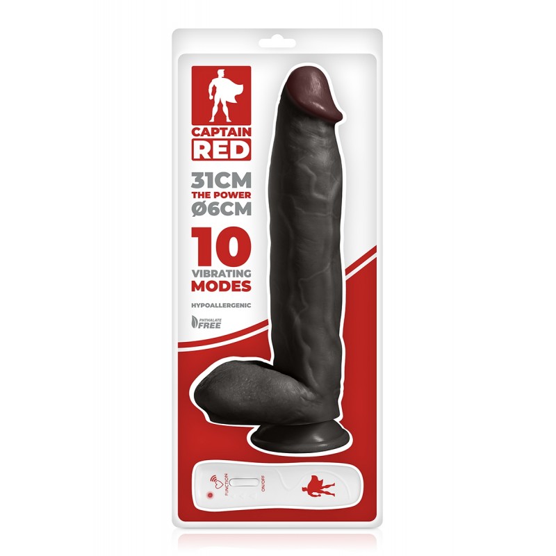 Vibro XXL The Power Black 31 x 6 cm - Captain Red