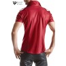 Chemise manches courtes wetlook rouge Carlo - Regnes