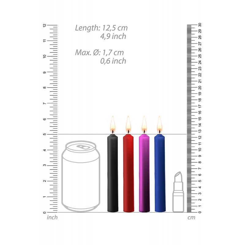 4 bougies SM colorées - Ouch!