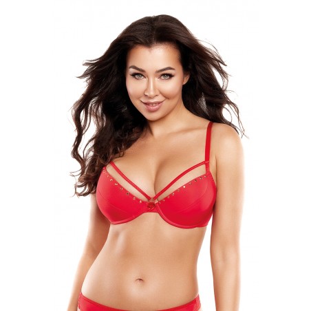 Soutien-gorge push-up rouge V-10351 - Axami