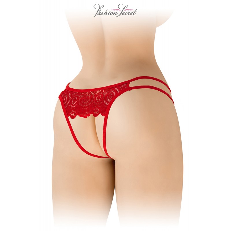 Culotte rouge ouverte Annette - Fashion Secret