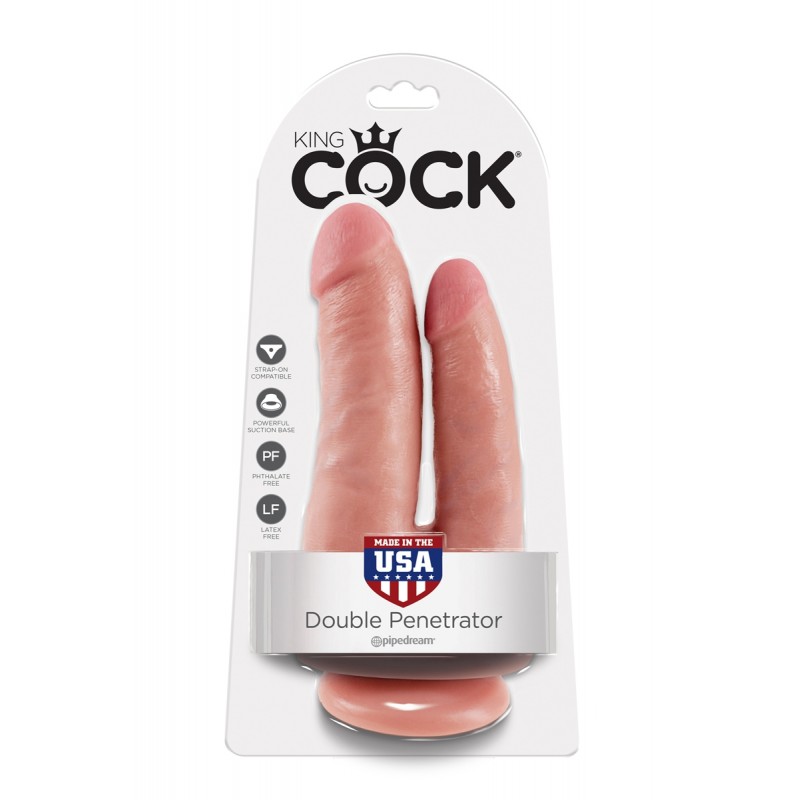 Gode double pénétration 15cm - King Cock