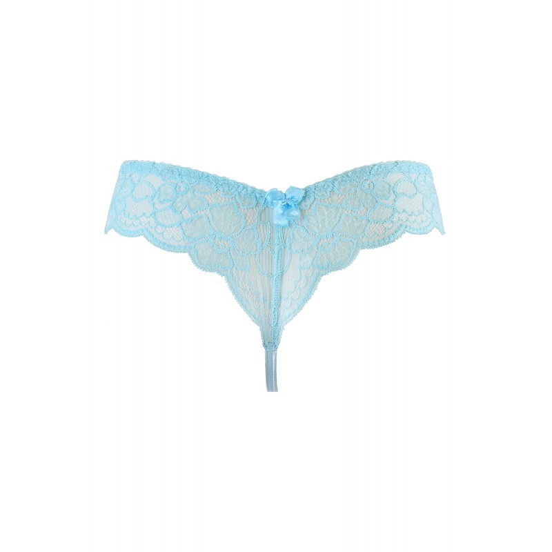 String tanga bleu V-10128 - Axami